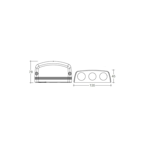 [81195BL] Narva Cig/Volt/Amp Meter Surface Mount