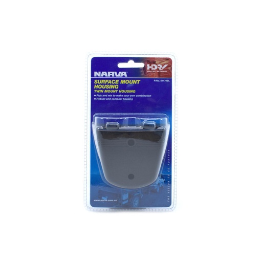 [81179BL] Narva Twin Blank Surface Mount Housing