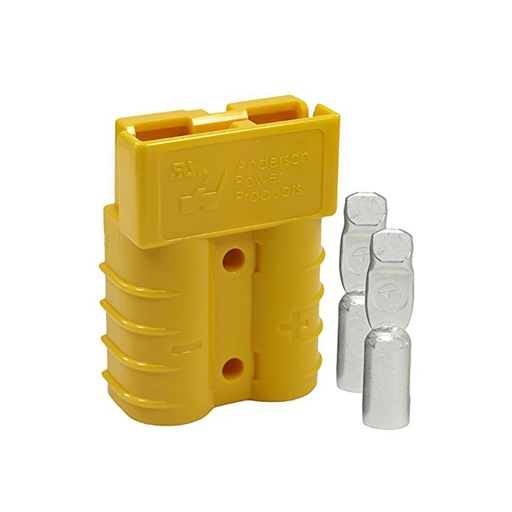 [1ANDERSONYEL] Anderson Power Products 50A Genuine Yellow Anderson Plug