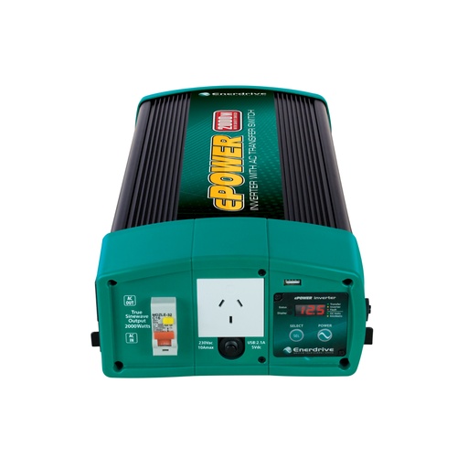 Enerdrive ePOWER 12V 2000W Inverter w/RCD & ATS