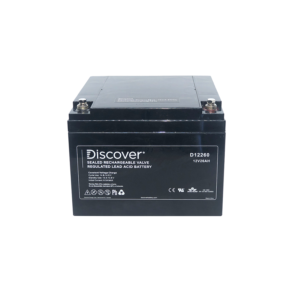 [D12260] Discover 12V 26Ah AGM Battery