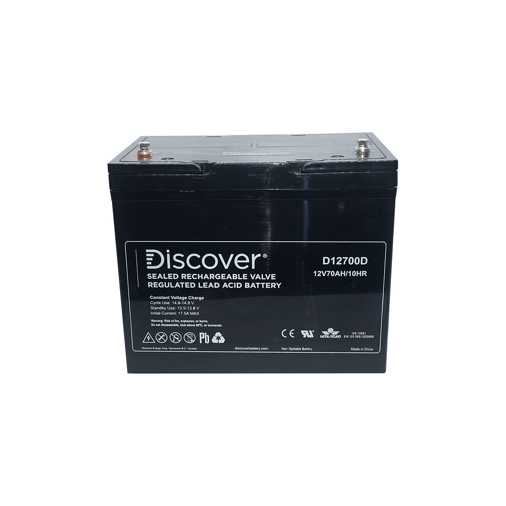 [D12700D] Discover Deep Cycle 12V 74Ah AGM Battery