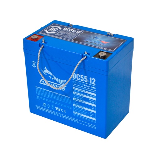 Fullriver DC 12V 55Ah AGM Battery