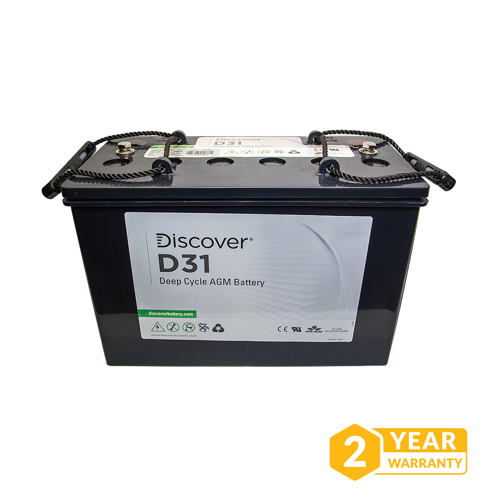 [D31A-120D] Discover 12V 120Ah Deep Cycle AGM Battery