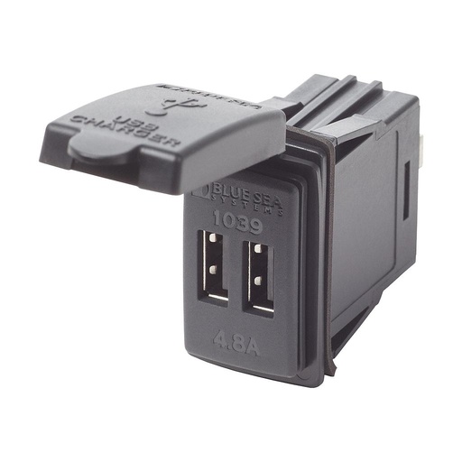 [BS-1039B] Bluesea Dual USB Charger Switch Mount 12/24V DC