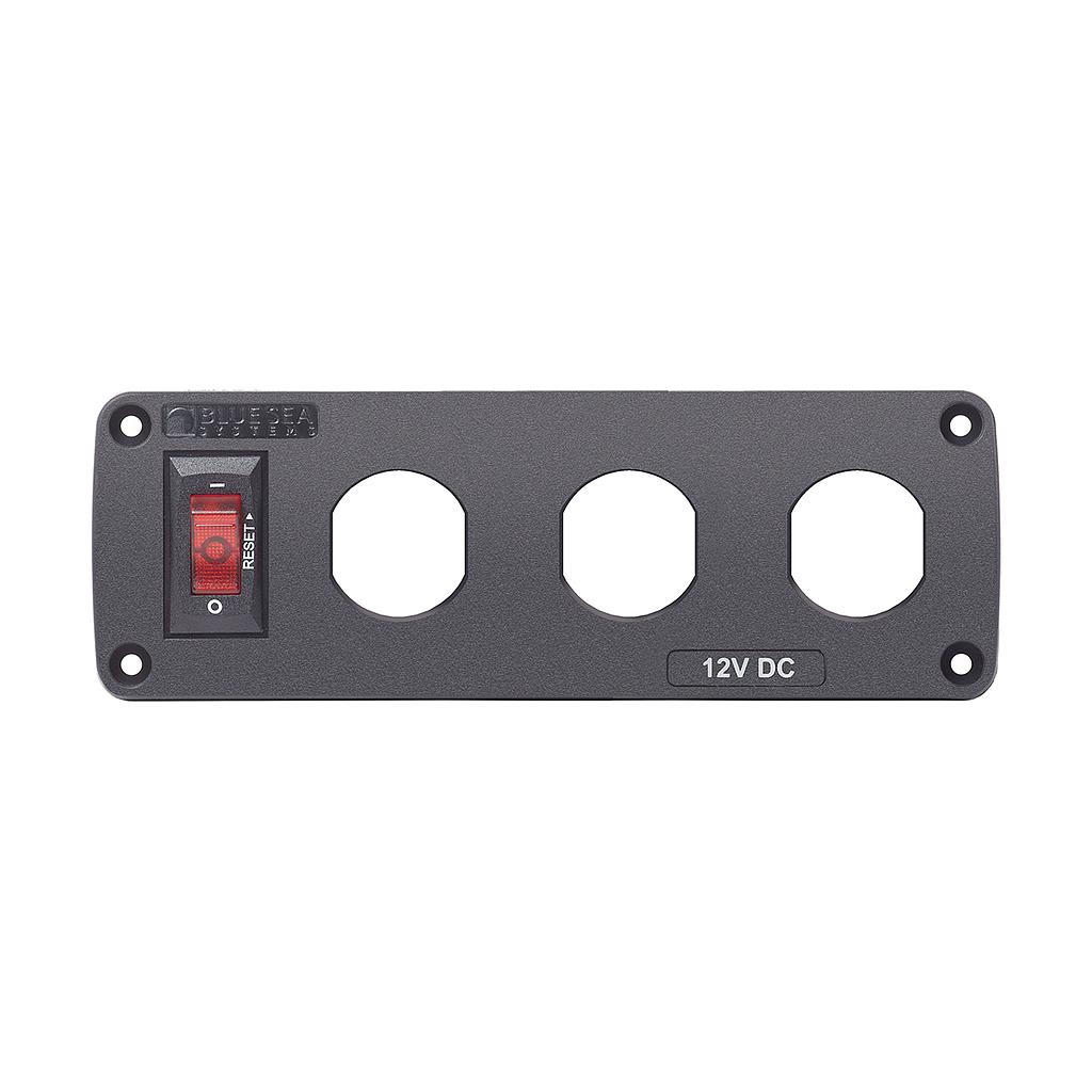 Bluesea BelowDeck Panel 3 Socket Blank
