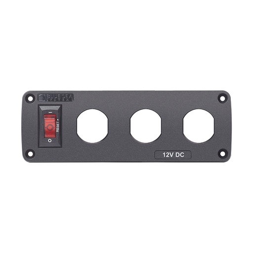 [BS-4357B] Bluesea BelowDeck Panel 3 Socket Blank