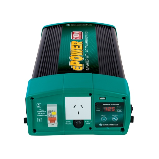 [EN1120S-X-24V] Enerdrive ePOWER 24V 2000W Inverter w/RCD & ATS