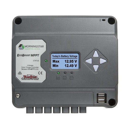 [SR-EB-MPPT-20M] Morningstar EcoBoost MPPT 20Amp with Meter