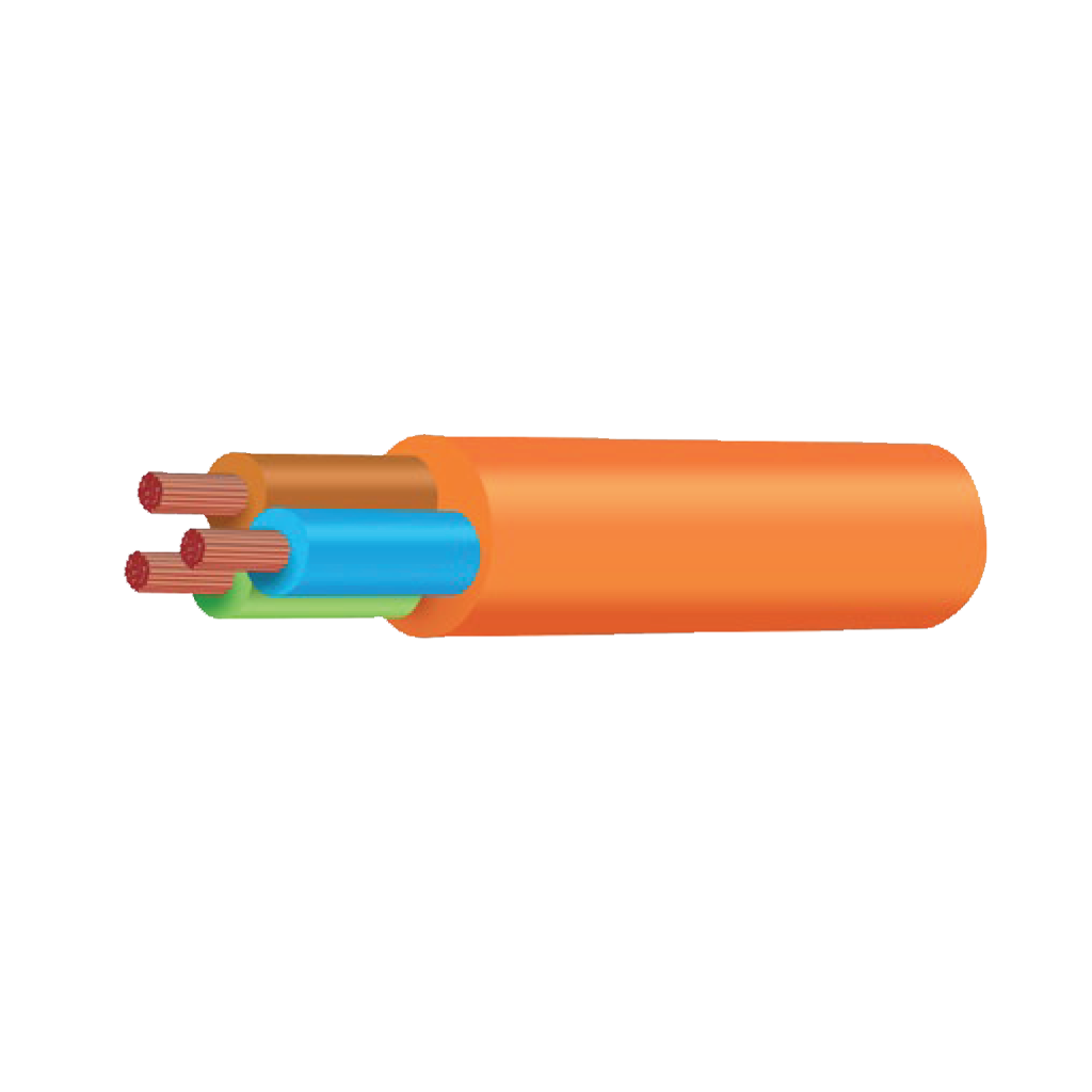 Tycab 2.5mm² 2 Core + Earth PVC Flex Orange Cable