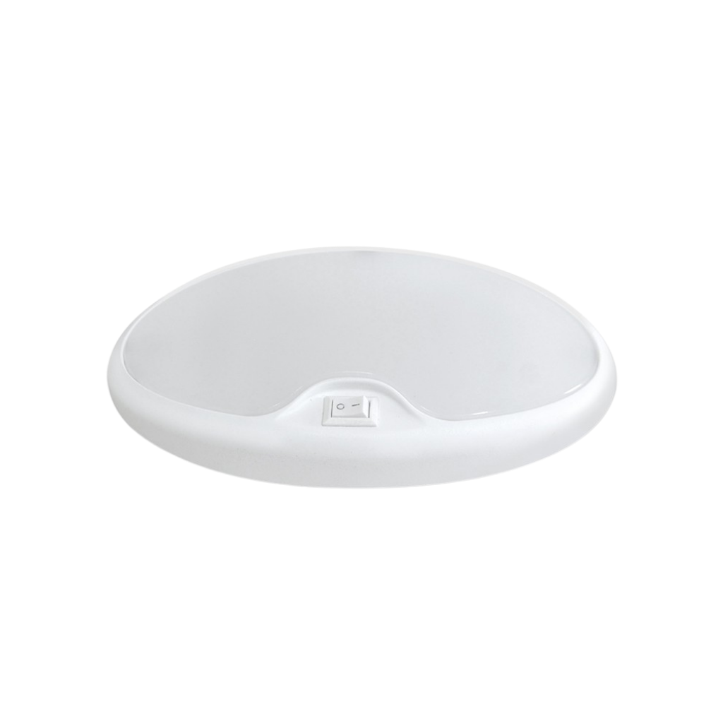 Dream Lighting 12V Cool White LED RV Interior Single Pancake Light With Switch