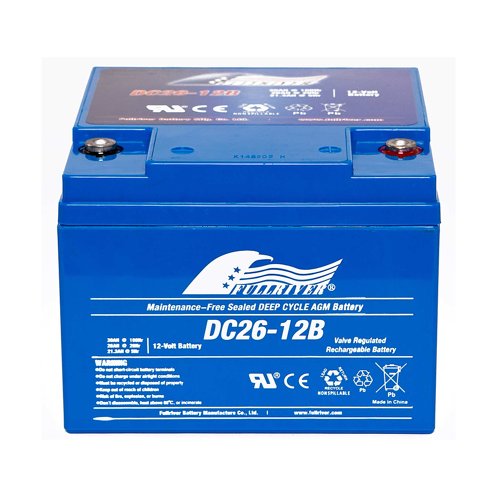 [DC26-12B] Fullriver Dc 12V 26Ah Agm Battery