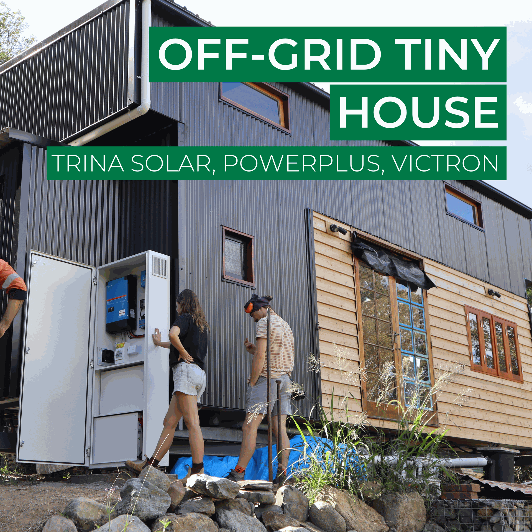 Off-Grid Tiny House with Trina Solar, PowerPlus, and Victron Energy Queensland
