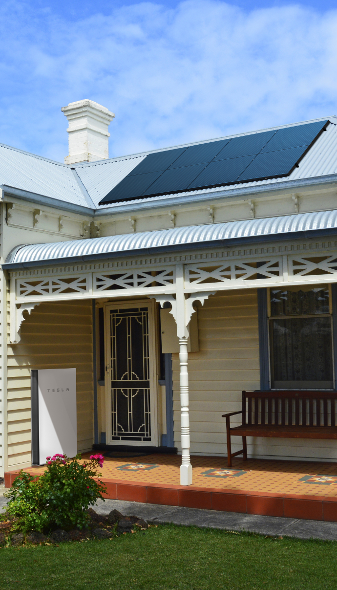 Tesla Powerwall and Solar Energy System on Queensland house