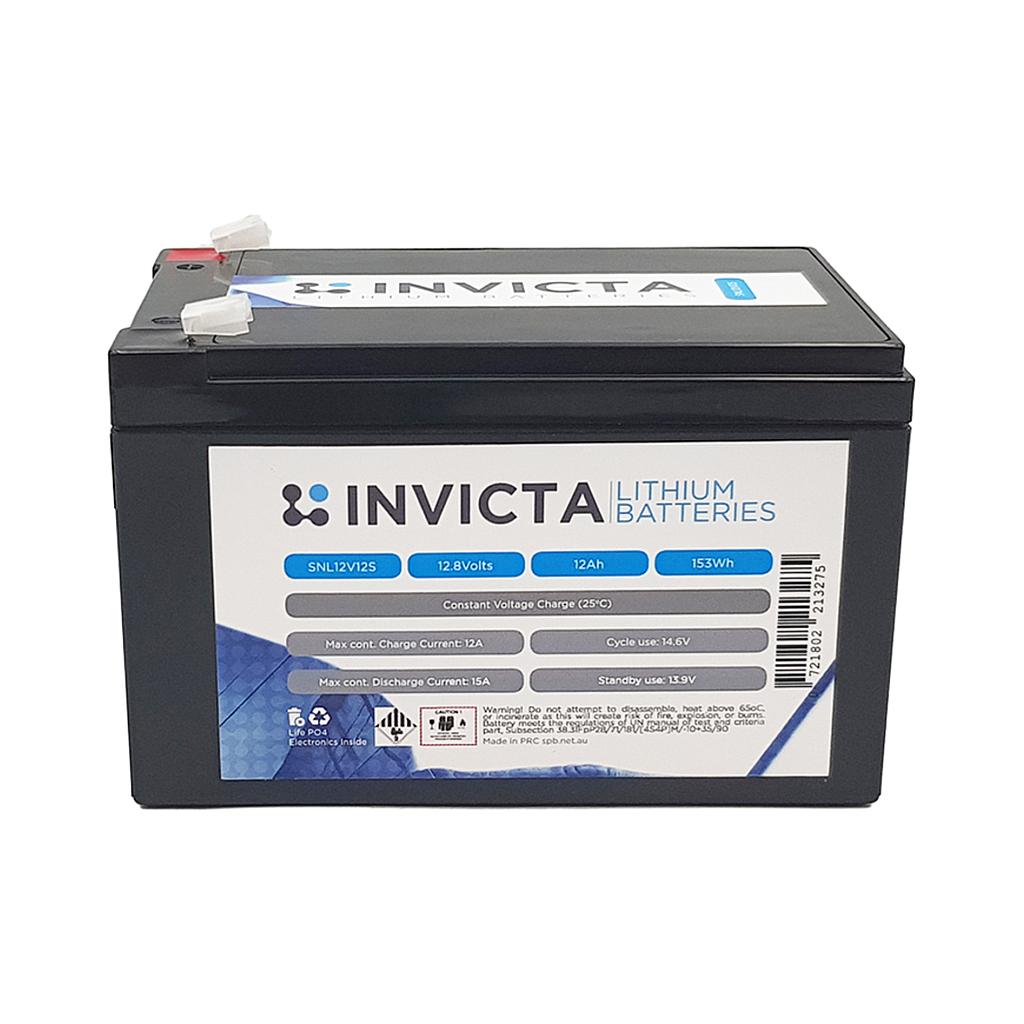 [SNL12V12S] Invicta Lithium 12V 12Ah LiFePO4 Battery