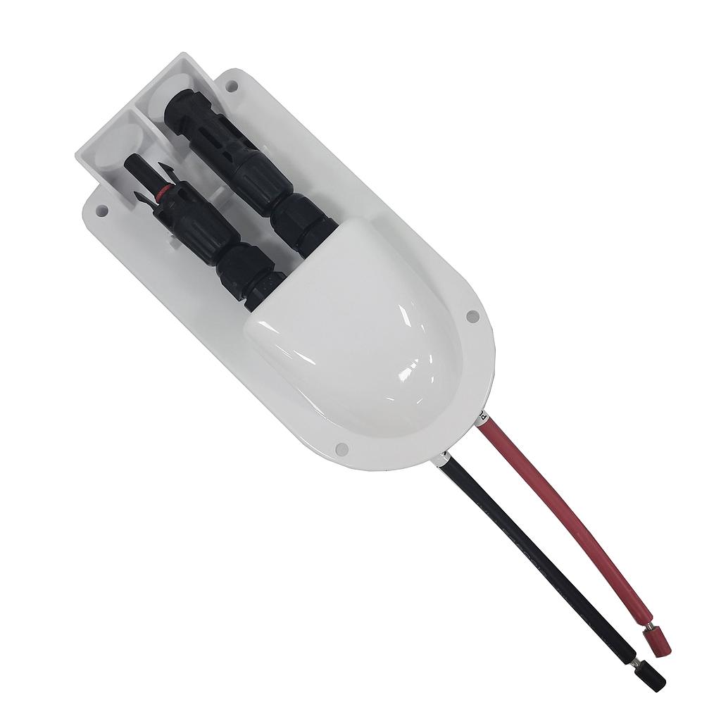 [AMG1W] Alvolta PreWired Dual Entry White Junction Box With Solar Connectors
